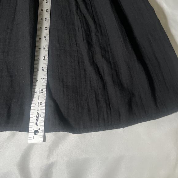 NEW Old Navy Flutter-Sleeve Textured Mini Swing Dress LBD 100% Cotton Black Sz L - Picture 7 of 8